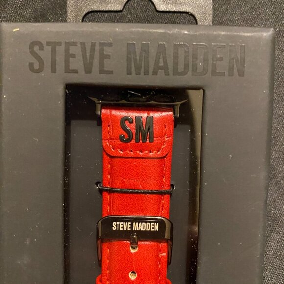Steve Madden Watch Strap Red Leather Synthetic 38mm 40mm 41mm NEW IN BOX - Picture 7 of 11